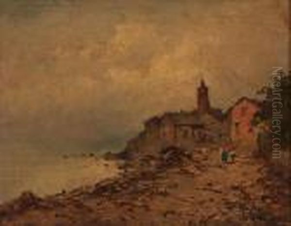 Villaggio Di Pescatori Oil Painting by Giuseppe Buscaglione