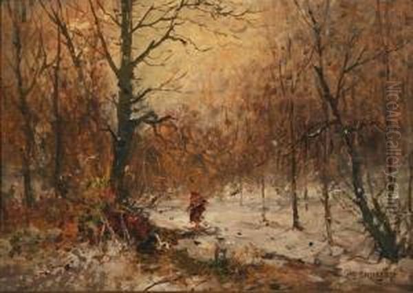 Inverno Nei Boschi Oil Painting by Giuseppe Buscaglione