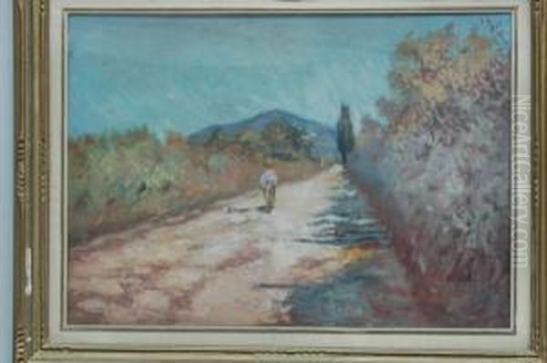 In Bicicletta Oil Painting by Giuseppe Buscaglione