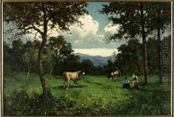 Quiete Pastorale Oil Painting by Giuseppe Buscaglione