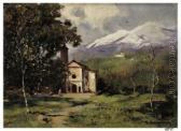 Chiesetta Campestre Oil Painting by Giuseppe Buscaglione