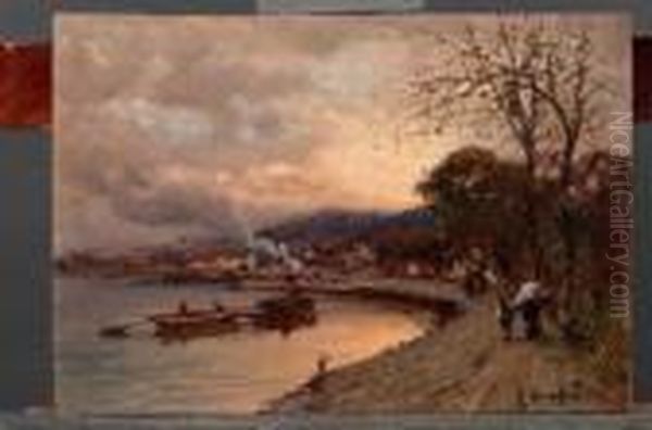 Sera Sul Lago Oil Painting by Giuseppe Buscaglione