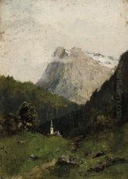 Val Di Susa Oil Painting by Giuseppe Buscaglione