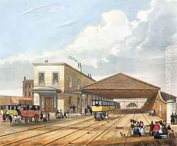 Railway Office, Liverpool Oil Painting by Thomas Talbot Bury