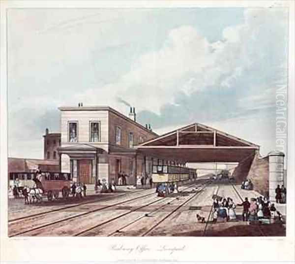 The Railway Office, Liverpool Oil Painting by Thomas Talbot Bury