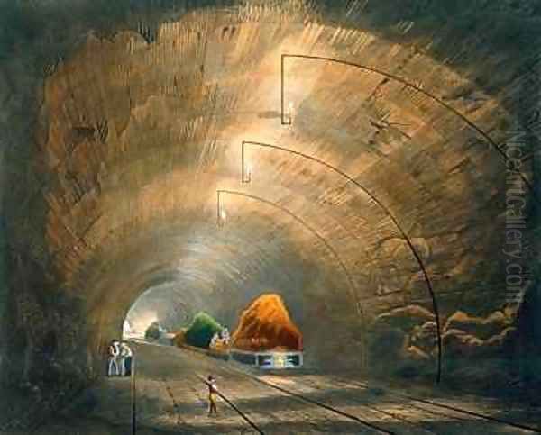 The Tunnel Oil Painting by Thomas Talbot Bury