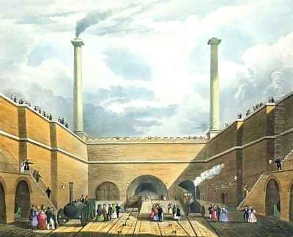 Entrance of the Railway at Edge Hill, Liverpool 2 Oil Painting by Thomas Talbot Bury