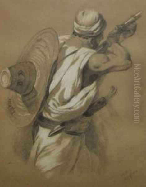 Study Of An Arabian Soldier Oil Painting by Norton Bush