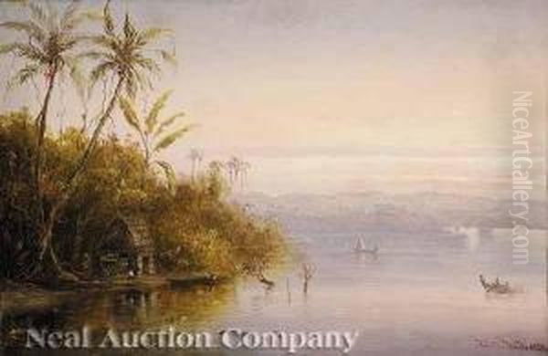 Tropicalsunset Oil Painting by Norton Bush