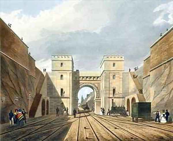 Moorish Arch, Looking from the Tunnel Oil Painting by Thomas Talbot Bury