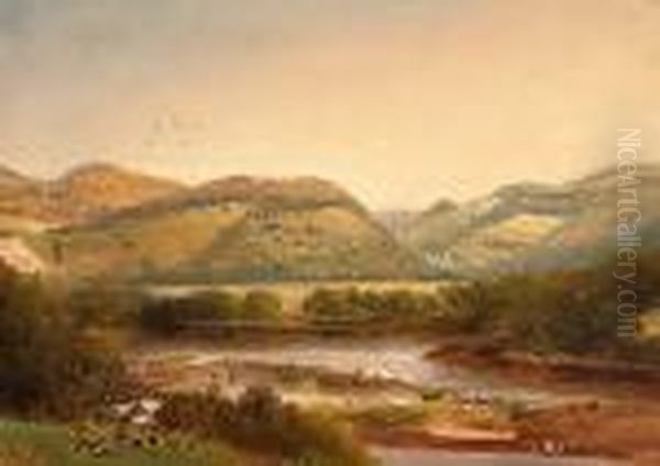 View On The Upper Delaware Oil Painting by Norton Bush