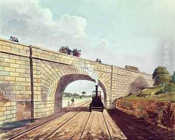 Rainhill Bridge Oil Painting by Thomas Talbot Bury