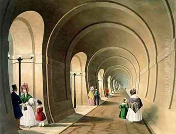 The Thames Tunnel Oil Painting by Thomas Talbot Bury