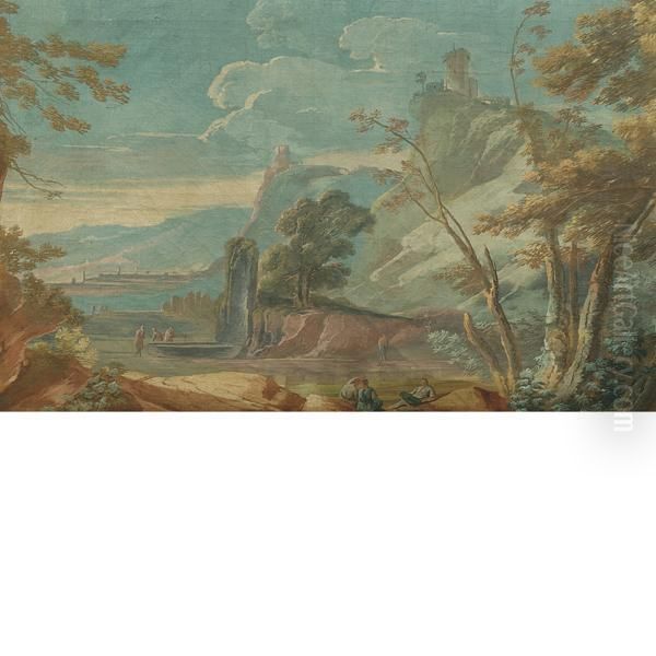 Veduta Della Campagna Romana Oil Painting by Jan Frans Van Bloemen (Orizzonte)