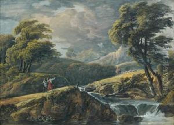 Paysage Romain Avant L'orage Oil Painting by Jan Frans Van Bloemen (Orizzonte)