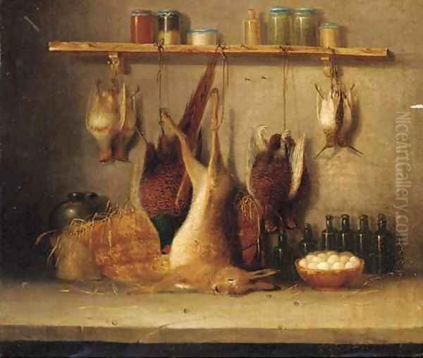 Game in a larder 2 Oil Painting by Benjamin Blake