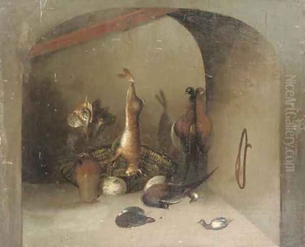 The gamekeeper's larder Oil Painting by Benjamin Blake