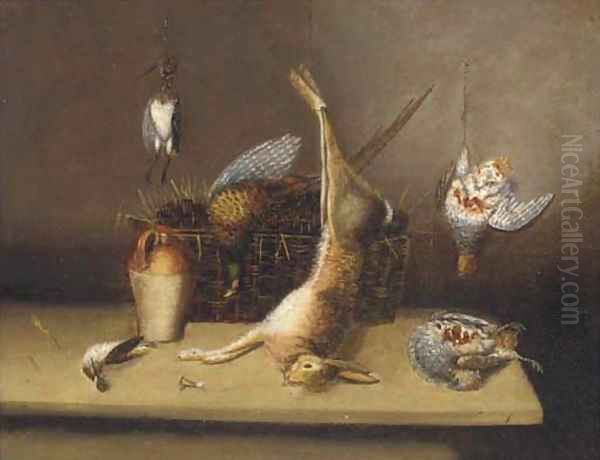 Game in a larder Oil Painting by Benjamin Blake