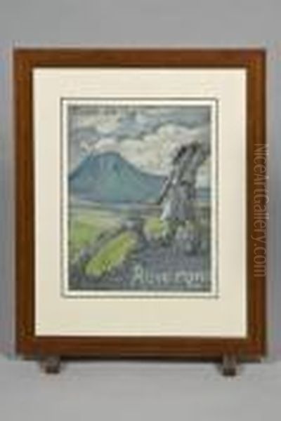 Chaine Des Puys - Auvergne Oil Painting by Maurice Busset