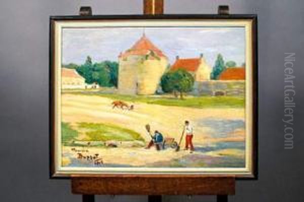 Les Terrassiers Oil Painting by Maurice Busset