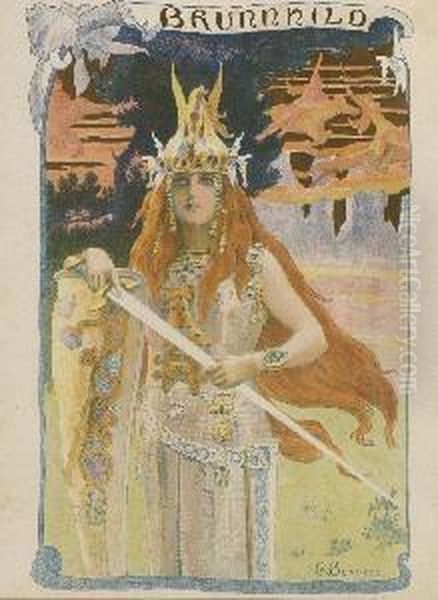 Brunhild. Oil Painting by Gaston Bussiere