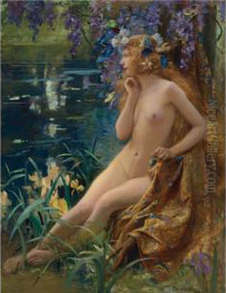 Juventa Oil Painting by Gaston Bussiere