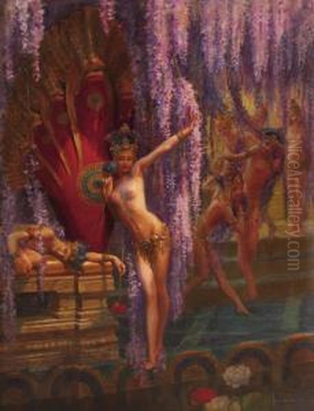 Exotic Dancers Oil Painting by Gaston Bussiere