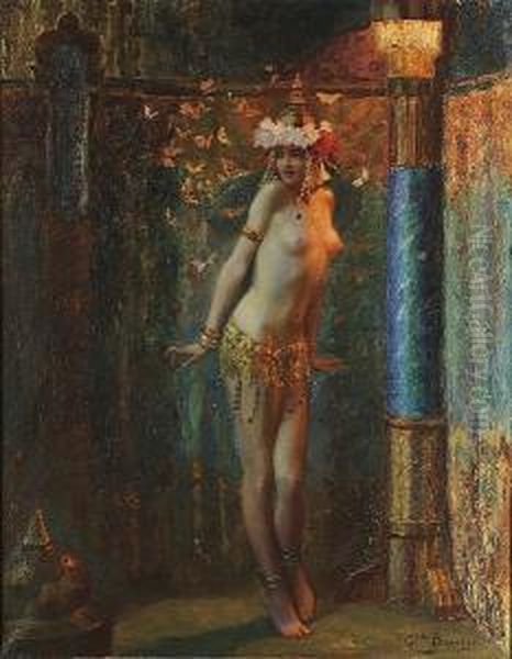 Les Papillons D'or Oil Painting by Gaston Bussiere