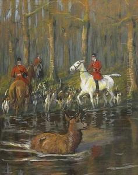 La Chasse A Courre Oil Painting by Georges Louis Ch. Busson