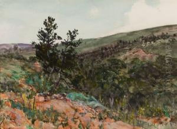 Wyoming Oil Painting by Howard Russell Butler