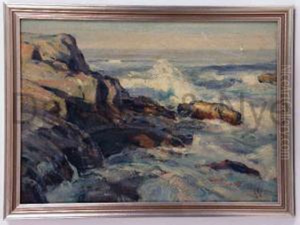 Saddle Rock In Sunlight Oil Painting by Howard Russell Butler