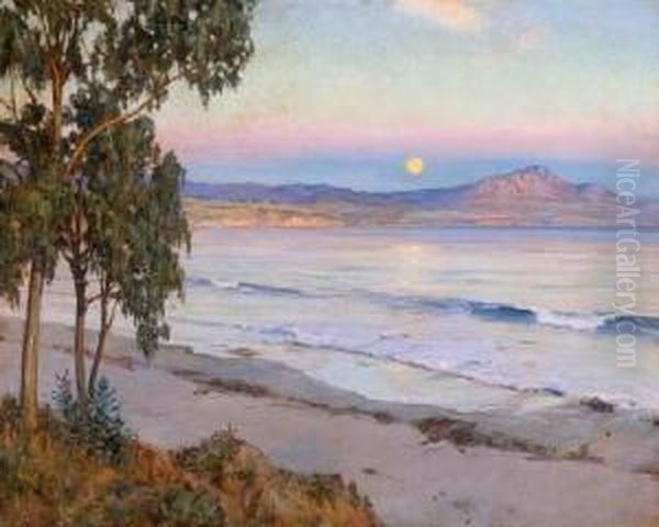 Moonrise, Miramar, California Oil Painting by Howard Russell Butler