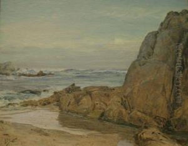 Rock Study, Monterey, California Oil Painting by Howard Russell Butler