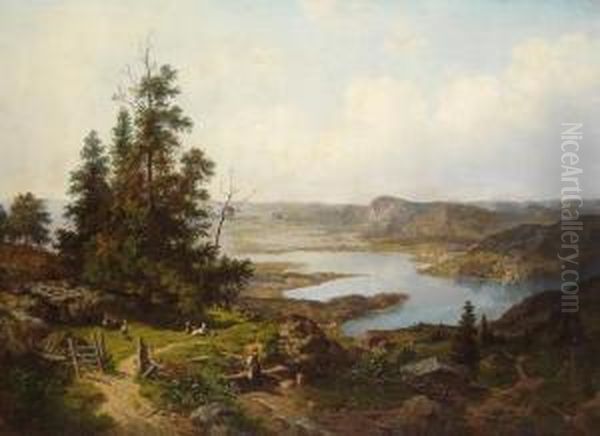 Schweizer Seelandschaft Oil Painting by Joseph Niklaus Butler