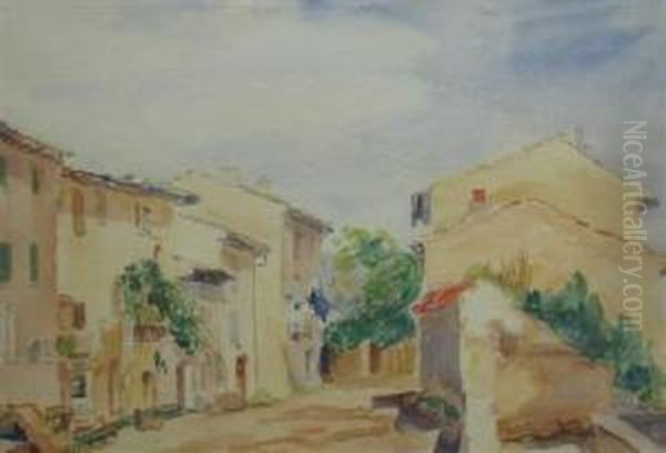 Rue Hippolyte Guis, Vieux Cagnes Oil Painting by Mary Cable Butler