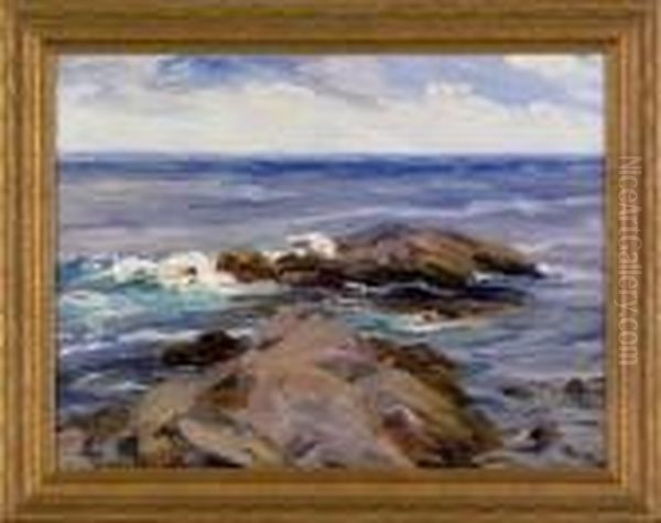 Coastal Scene Oil Painting by Mary Cable Butler