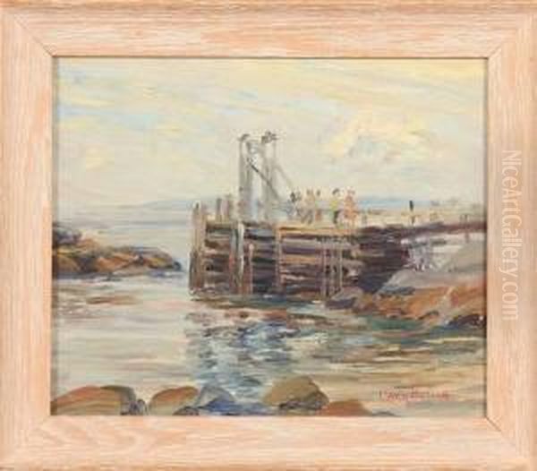 The Old Warf: Monhegan Oil Painting by Mary Cable Butler