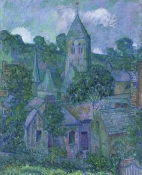 Giverny At Night Oil Painting by Theodore Butler