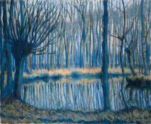 The River, Giverny Oil Painting by Theodore Butler