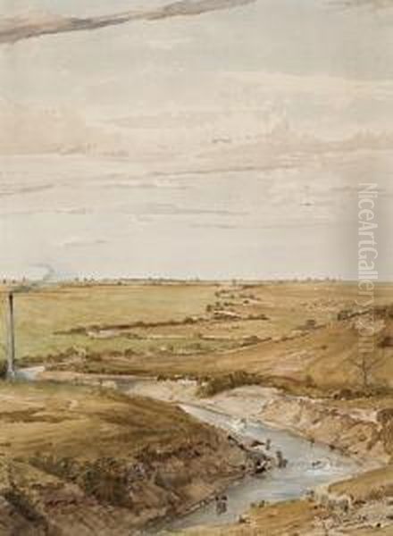 The Deviation Or Cutting, Fyansford, Geelong (barwon River) Oil Painting by Abraham Louis Buvelot