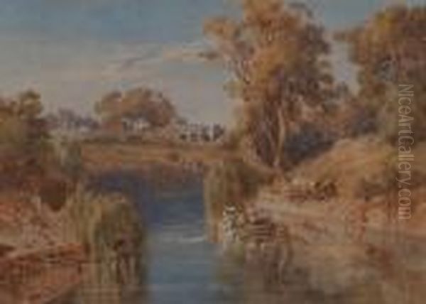 The Yarra River Near Hawthorn 1870 Oil Painting by Abraham Louis Buvelot