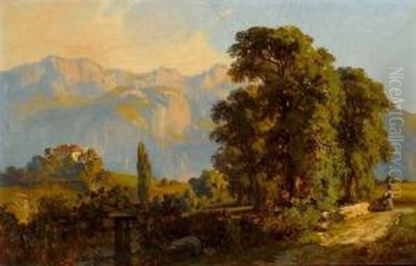 Vierwaldstattersee. Oil Painting by Abraham Louis Buvelot