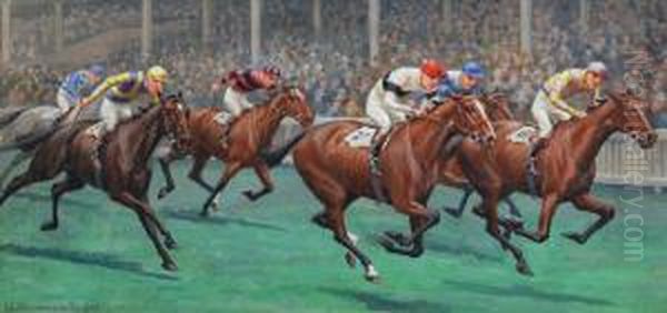 The Gold Cup 1923 Oil Painting by William Hounsom Byles