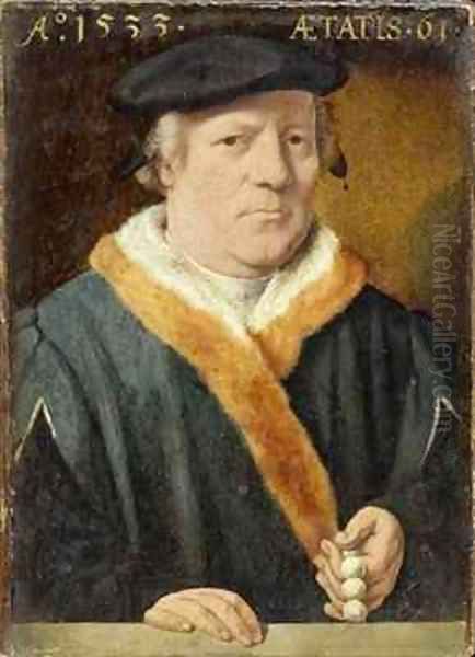 Portrait of a 61 year-old Man Oil Painting by Bartholomaeus, the Elder Bruyn