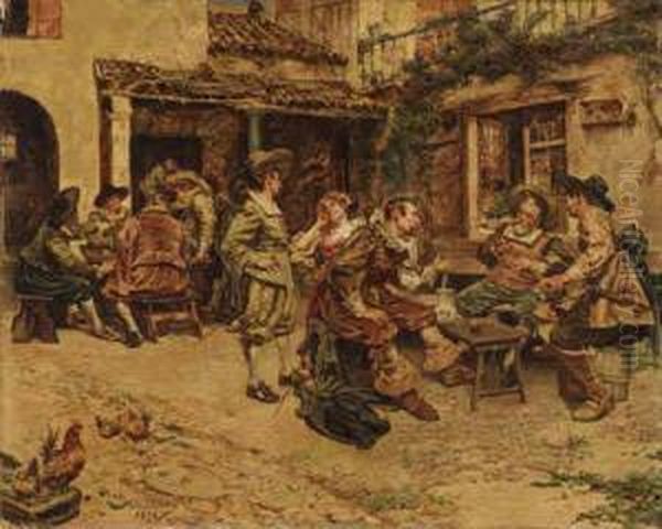 Outside The Tavern by Maximo Juderias Caballero