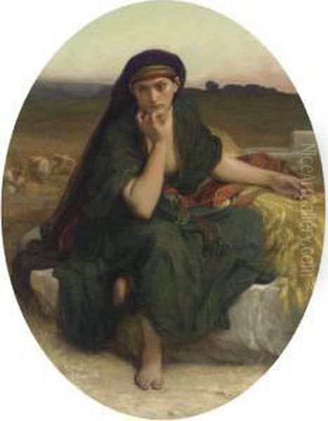 Ruth Revenant Des Champs (or Ruth En Repos) Oil Painting by Alexandre and Jourdan, Adolphe Cabanel