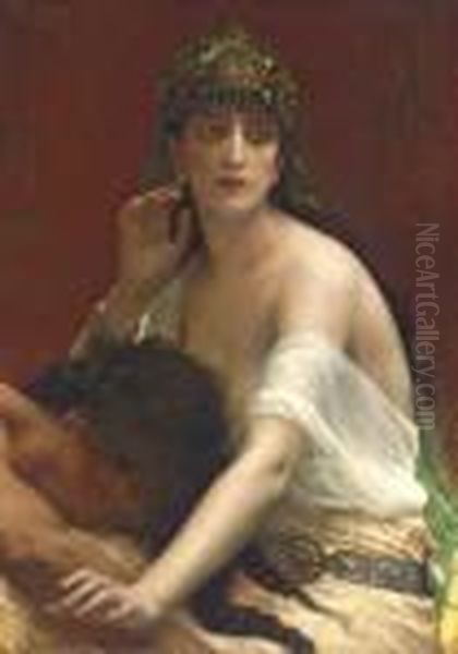 Samson And Delilah Oil Painting by Alexandre and Jourdan, Adolphe Cabanel