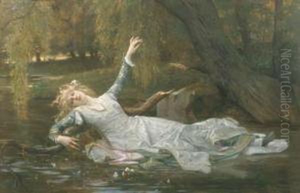 Ophelia Oil Painting by Alexandre and Jourdan, Adolphe Cabanel