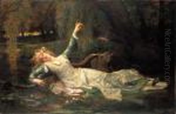 Ophelia Oil Painting by Alexandre and Jourdan, Adolphe Cabanel