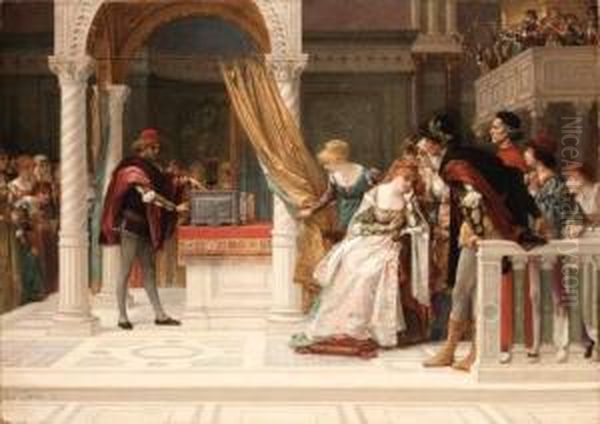 The Merchant Of Venice Oil Painting by Alexandre and Jourdan, Adolphe Cabanel